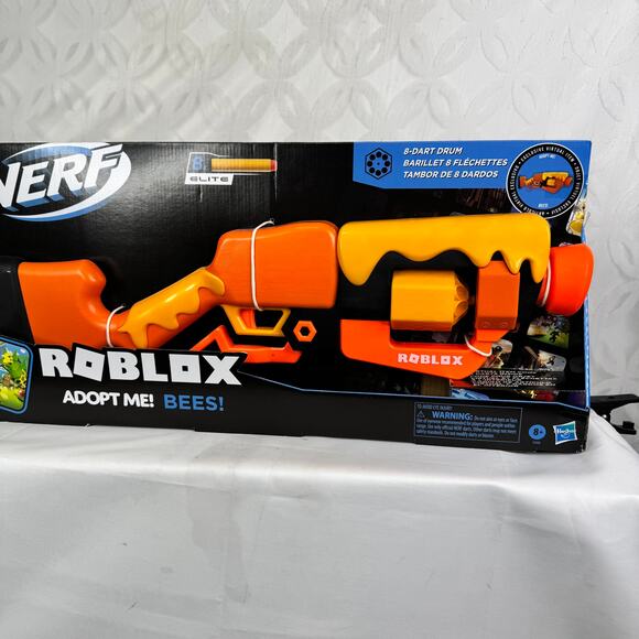 Nerf Roblox Adopt Me! Bees! Lever Action Dart Blaster Gun *Includes Virual Code - Picture 2 of 10